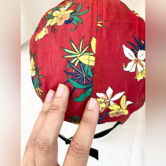 Obey Red Floral Pattern Hat - Picture 7 of 14